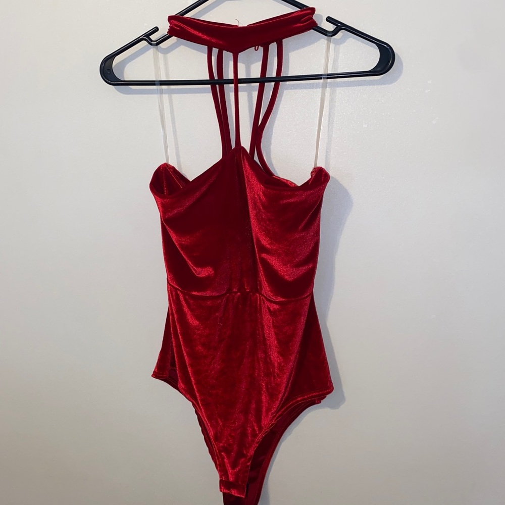 Sexy velvet bodysuit